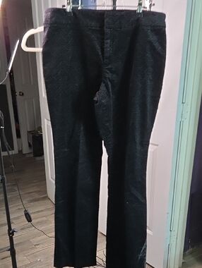 RALPH Ralph Lauren Black Textured Women's Dress Pants Blue Label